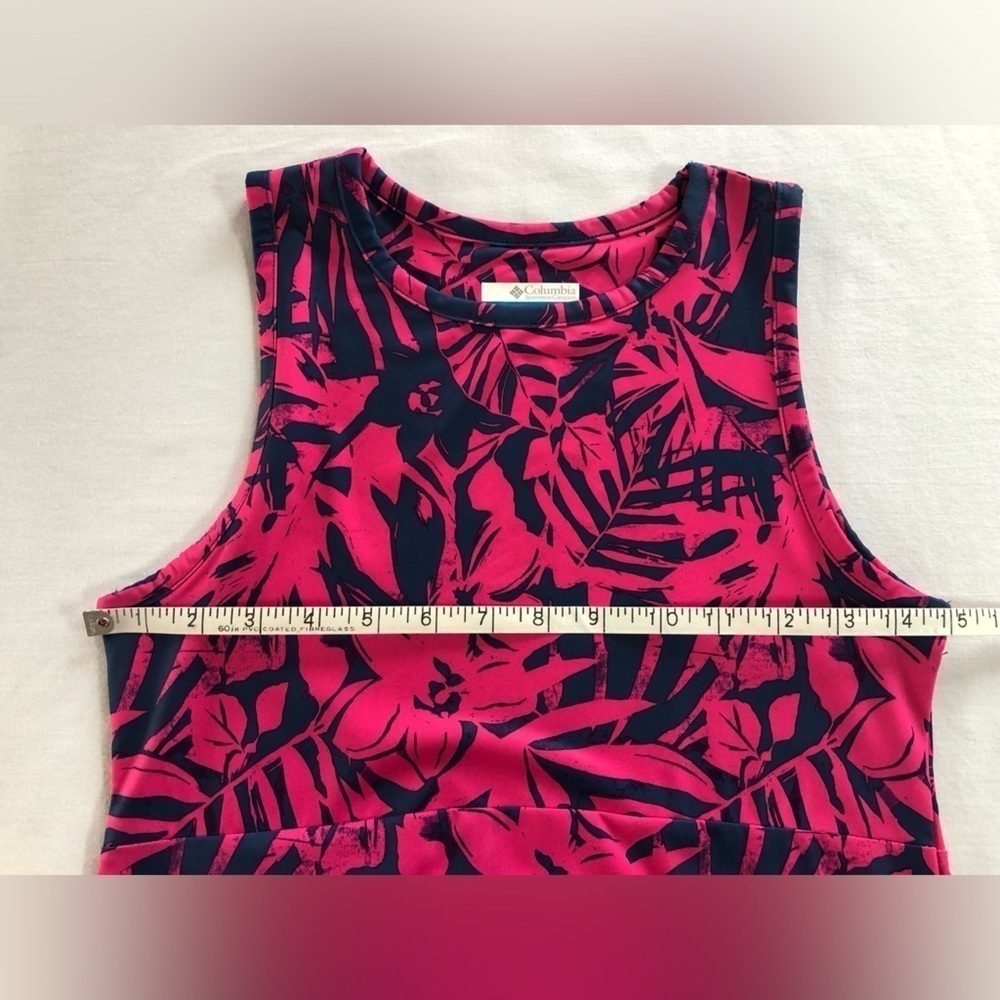 Columbia Womens PFG Freezer Tank Dress. Pink Palmtropics. Size XS. Side Pockets. - Picture 8 of 10
